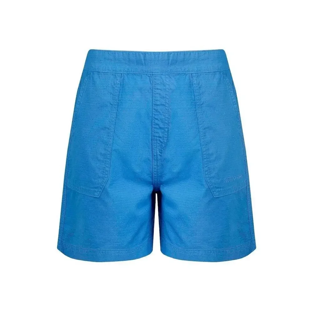 Weird Fish Azure Blue Deeley‎ Ripstop 100% Cotton Outdoor Shorts Size 14 NEW~NWT